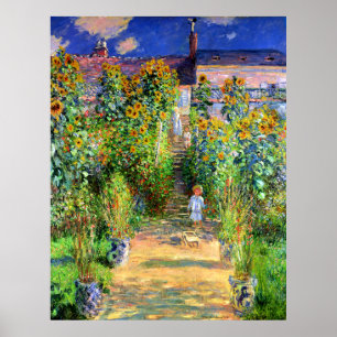 Claude Monet: Monet's Garden at Vétheuil Poster