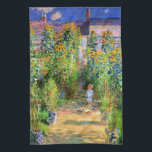 Claude Monet: Monet's Garden at Vétheuil Tea Towel<br><div class="desc">A wonderful classic summer kitchen towel,  painted by the French impressionist painter Claude Monet.</div>
