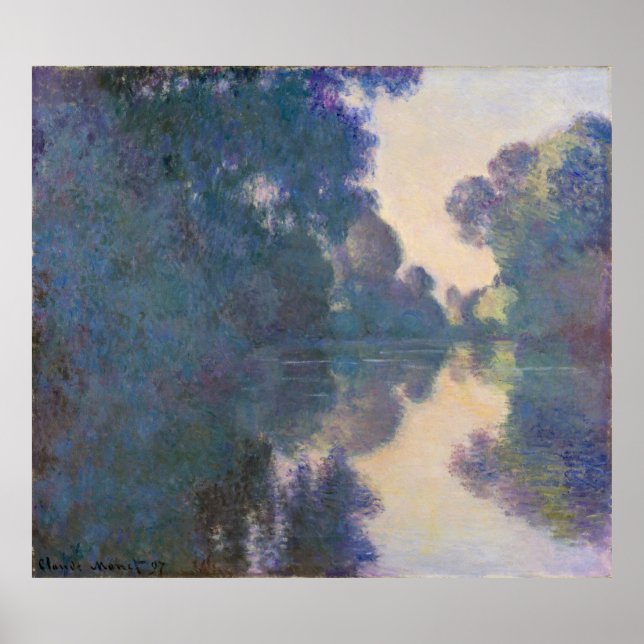 Claude Monet | Morning on the Seine near Giverny Poster (Front)