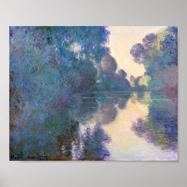 Claude Monet Morning on the Seine near Giverny Poster (Front)