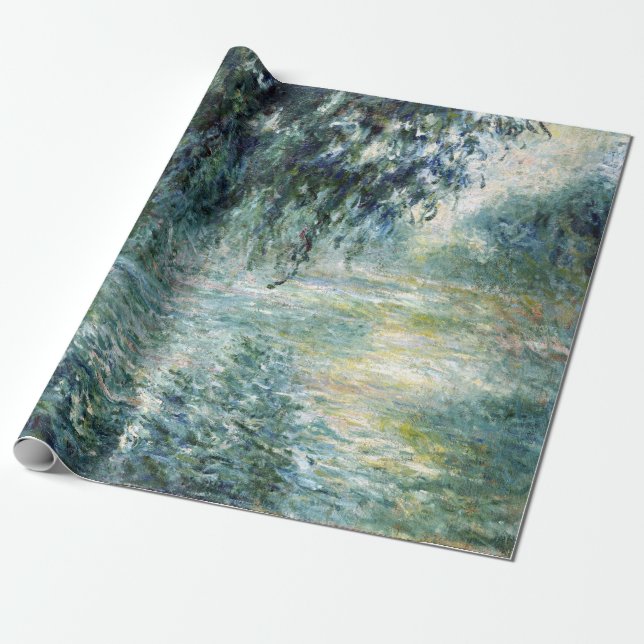 Claude Monet Morning on the Seine Wrapping Paper (Unrolled)