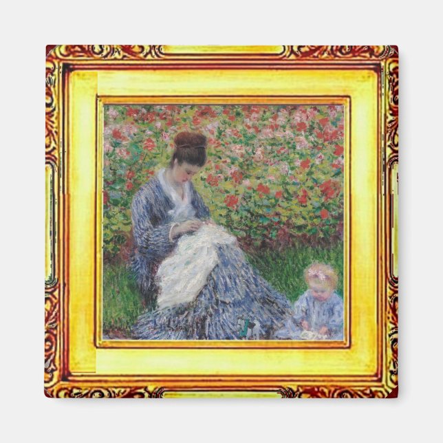 Claude Monet, Mother and Child Magnet (Front)