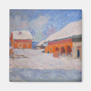 Claude Monet - Norway, Red Houses at Bjornegaard Magnet