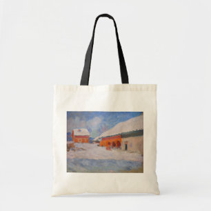 Claude Monet - Norway, Red Houses at Bjornegaard Tote Bag