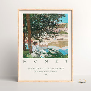 Claude Monet On the Bank of the Seine Bennecourt Poster