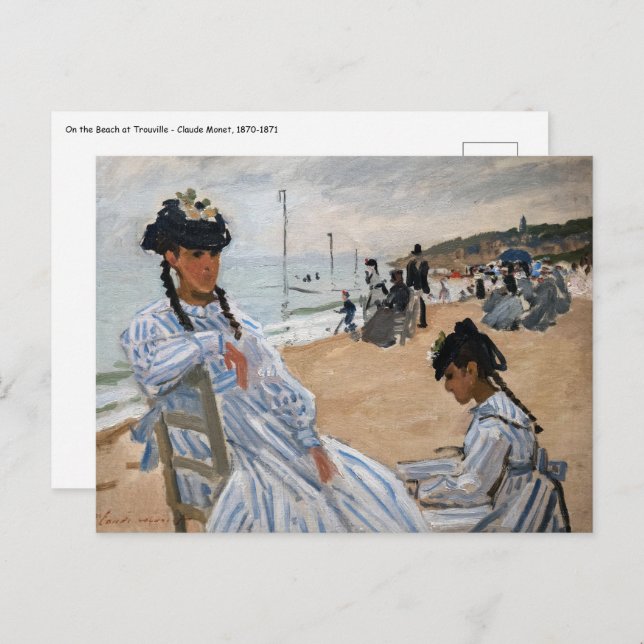 Claude Monet - On the Beach at Trouville Postcard (Front/Back)