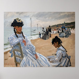 Claude Monet - On the Beach at Trouville Poster