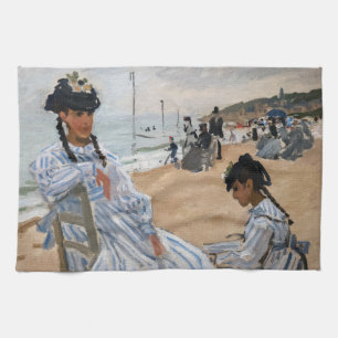 Claude Monet - On the Beach at Trouville Tea Towel