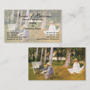 Claude Monet Painting, Edge of a Wood by Sargent Business Card