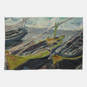 Claude Monet Painting Oil Canvas Artistic Nature Tea Towel