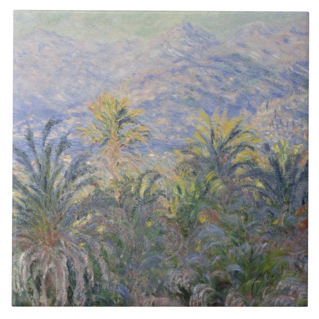 Claude Monet - Palm Trees at Bordighera Tile (Front)