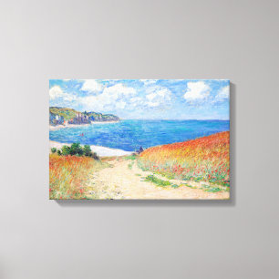 Claude Monet - Path in Wheat Fields at Pourville Canvas Print