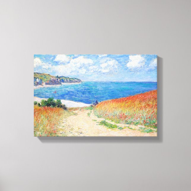 Claude Monet - Path in Wheat Fields at Pourville Canvas Print (Front)