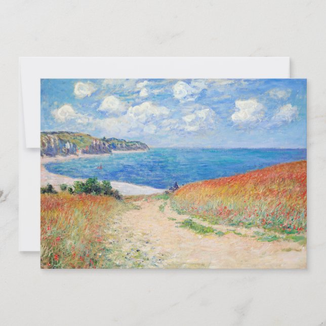 Claude Monet - Path in Wheat Fields at Pourville Invitation (Front)