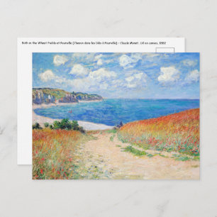 Claude Monet - Path in Wheat Fields at Pourville Postcard