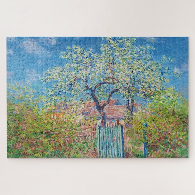 Claude Monet Pear Tree in Bloom Jigsaw Puzzle (Horizontal)