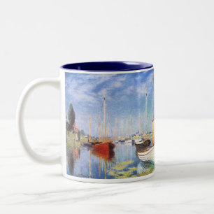 Claude Monet: Pleasure Boats at Argenteuil Two-Tone Coffee Mug
