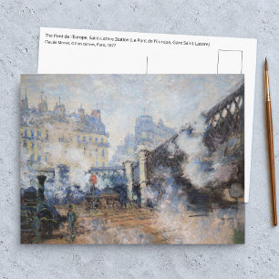 Claude Monet - Pont de l'Europe, Gare Saint-Lazare Postcard
