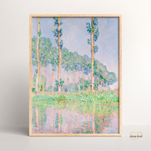 Claude Monet Poplars Pink Effect 1891 Famous Paint Poster