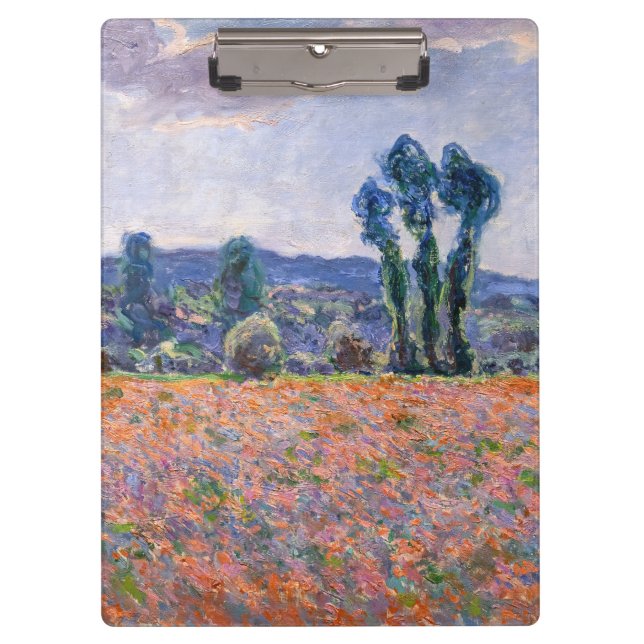 Claude Monet - Poppy Field 1890 (Giverny) Clipboard (Front)