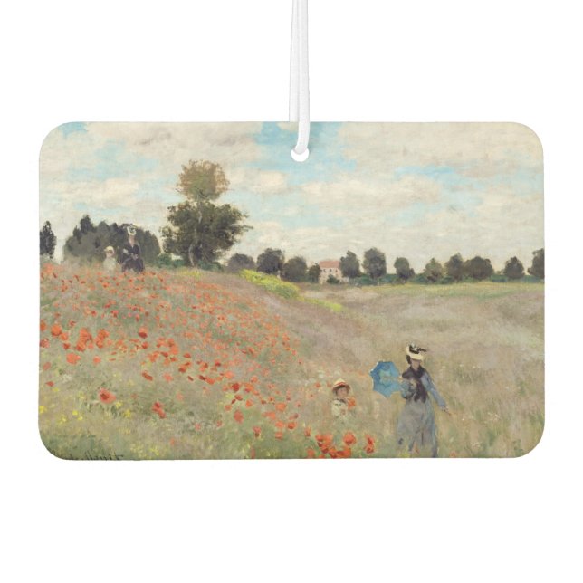 Claude Monet - Poppy Field Car Air Freshener (Front)