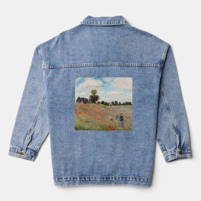 Claude Monet - Poppy Field Denim Jacket (Back)
