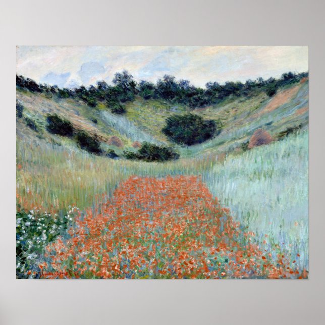 Claude Monet Poppy Field in a Hollow near Giverny Poster (Front)