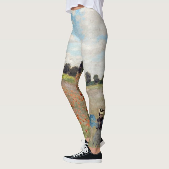 Claude Monet - Poppy Field Leggings (Left)