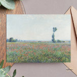 Claude Monet Poppy Field Painting Art Print Postcard<br><div class="desc">Poppy Field is a stunning Impressionist masterpiece that showcases a vibrant and enchanting poppy field in full bloom,  with an abundance of red and pink flowers spread across the landscape,  capturing the essence of nature's splendour and Monet's remarkable talent in depicting fleeting moments of beauty.</div>