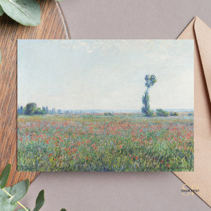 Claude Monet Poppy Field Painting Art Print Postcard