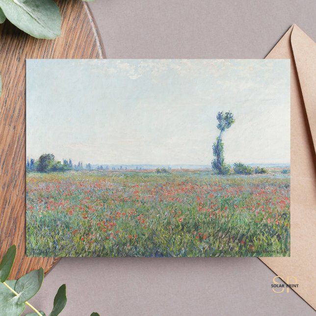 Claude Monet Poppy Field Painting Art Print Postcard (Creator Uploaded)