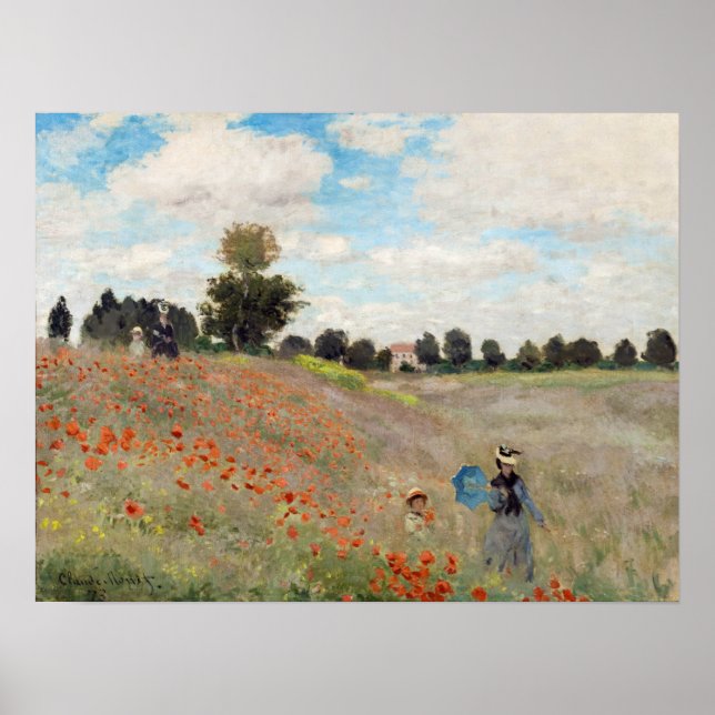 Claude Monet - Poppy Field Poster (Front)