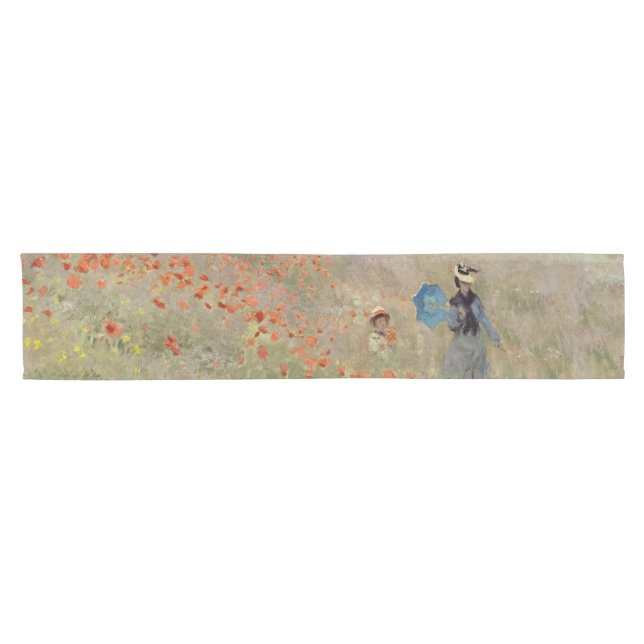 Claude Monet - Poppy Field Short Table Runner (Horizontal)