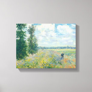 Claude Monet - Poppy Fields near Argenteuil (1875) Canvas Print