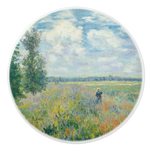 Claude Monet - Poppy Fields near Argenteuil (1875) Ceramic Knob