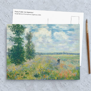 Claude Monet - Poppy Fields near Argenteuil (1875) Postcard
