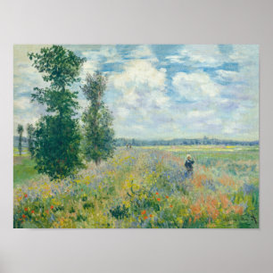 Claude Monet - Poppy Fields near Argenteuil (1875) Poster