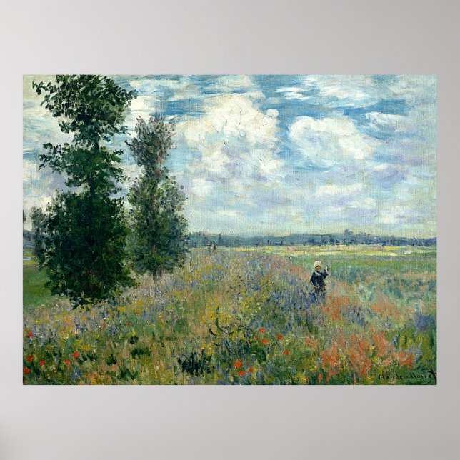 Claude Monet Poppy Fields Poster (Front)