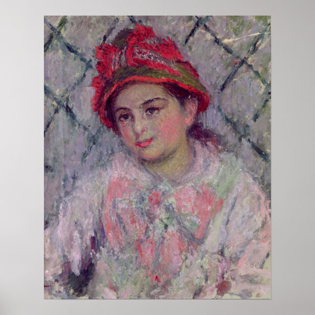 Claude Monet | Portrait of Blanche Hoschede Poster (Front)