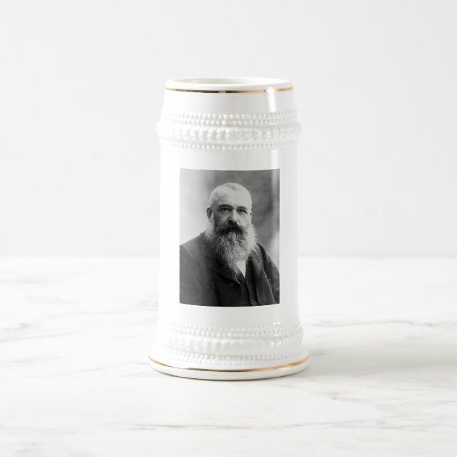 Claude Monet Portrait Photo Beer Stein (Center)