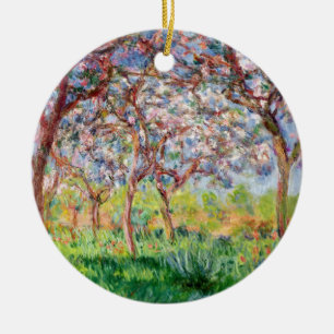 Claude Monet   Printemps a Giverny Ceramic Tree Decoration