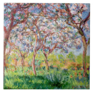 Claude Monet Printemps a Giverny Tile