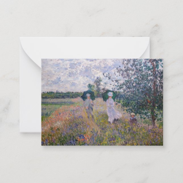 Claude Monet - Promenade near Argenteuil Card (Front)