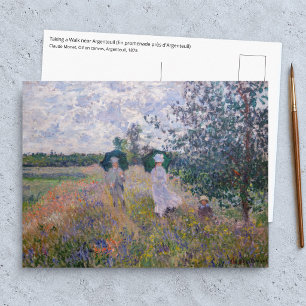 Claude Monet - Promenade near Argenteuil Postcard
