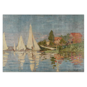 Claude Monet Regatta at Argenteuil, c.1872 Cutting Board