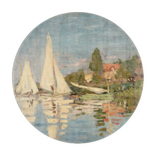 Claude Monet Regatta at Argenteuil, c.1872 Cutting Board