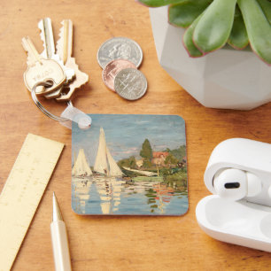 Claude Monet Regatta at Argenteuil, c.1872 Key Ring