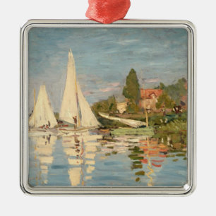 Claude Monet Regatta at Argenteuil, c.1872 Metal Tree Decoration