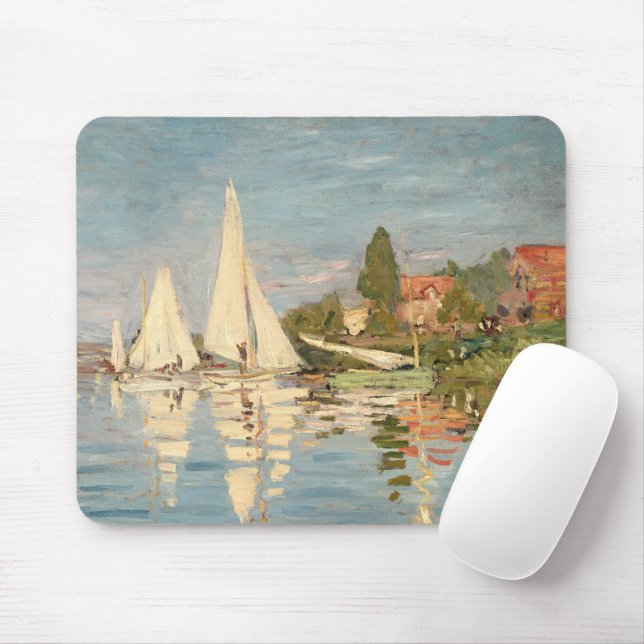 Claude Monet | Regatta at Argenteuil, c.1872 Mouse Pad (With Mouse)