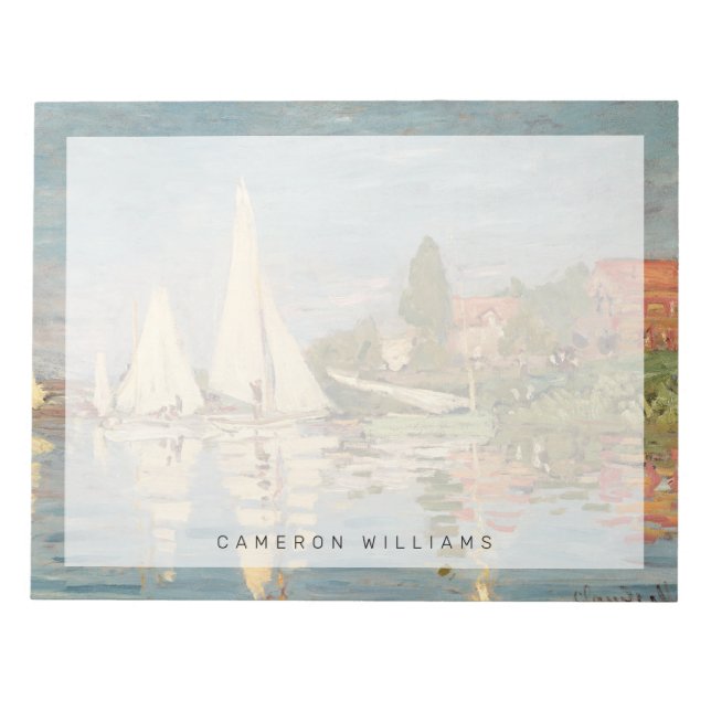 Claude Monet | Regatta at Argenteuil, c.1872 Notepad (Front)